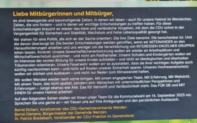 Wenden wieder nach vorne bringen